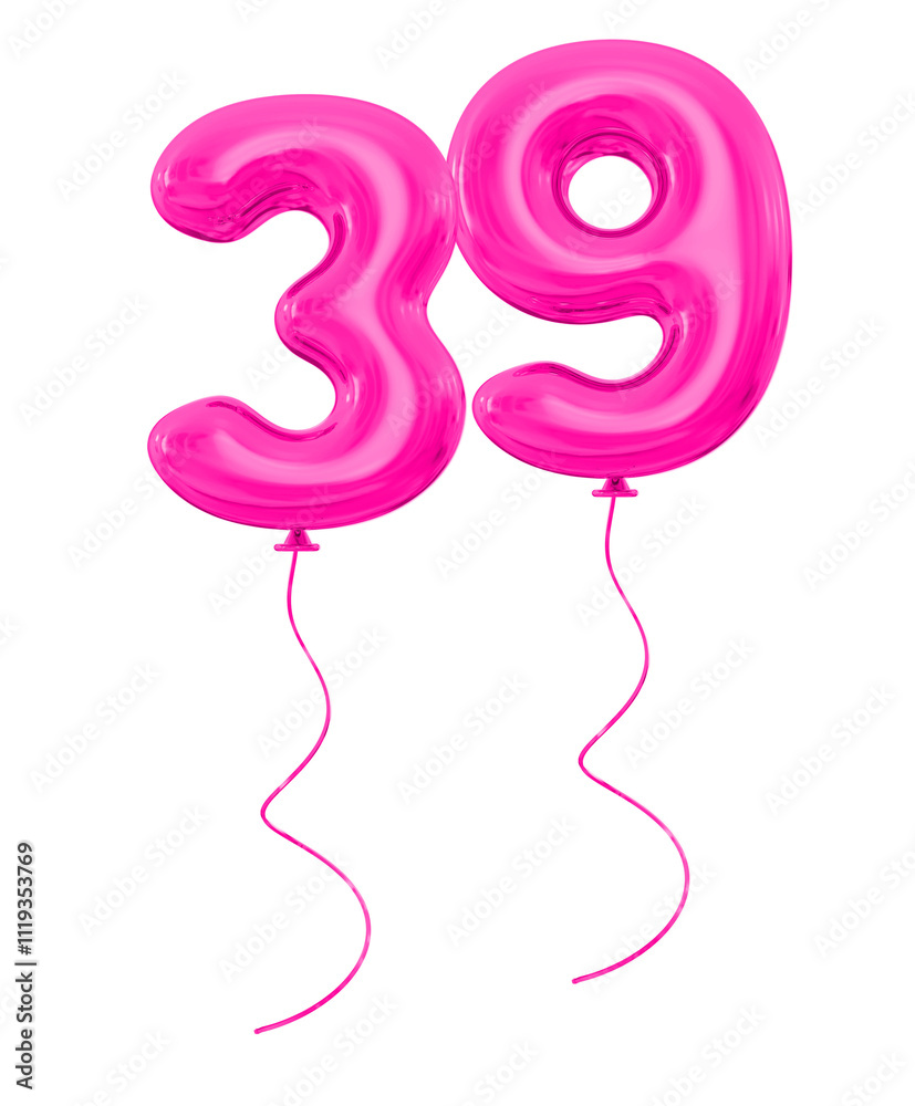 Pink Balloon Number 39 Pink Balloon Number 39