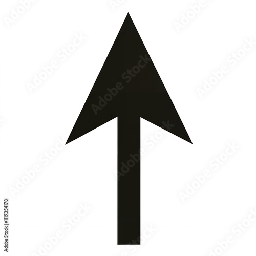 Free Download Black arrow pointing upwards on white background. - GFXLoad