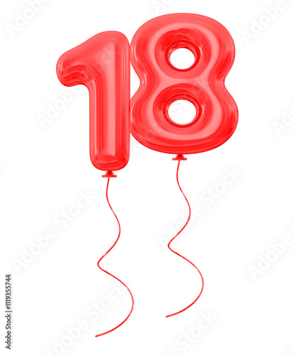 Red Balloon Number 18 photo