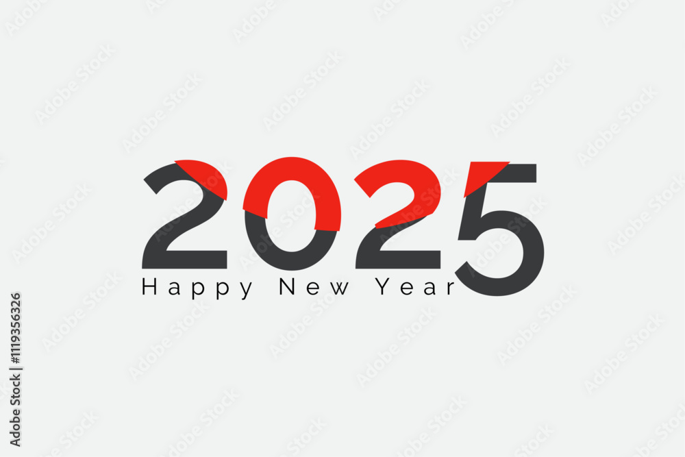 Happy New Year 2025 lettering number typography for multipurpose use vector illustration Happy New Year 2025 lettering number typography for multipurpose use vector illustration