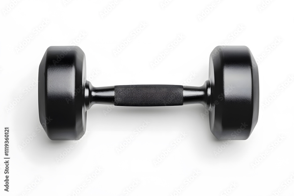 Steel black gym dumbbell isolated on white background Steel black gym dumbbell isolated on white background