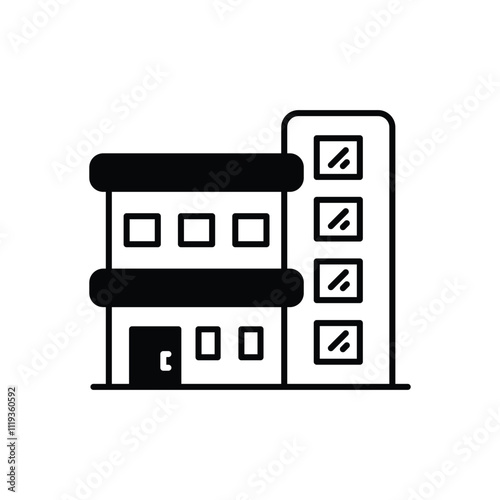 Modern Apartments vector icon