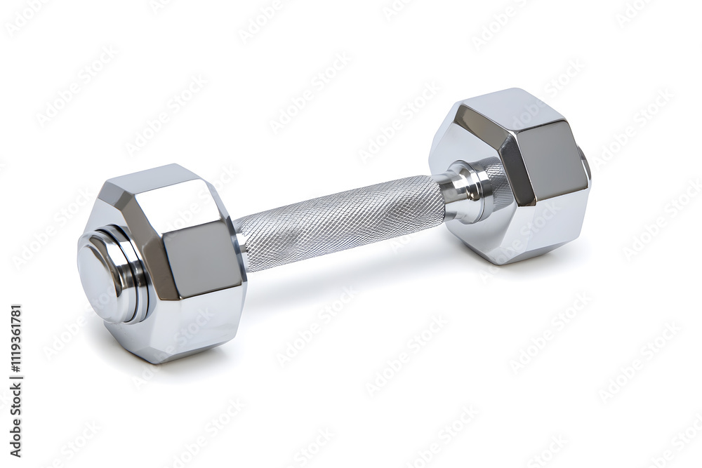 Steel gym dumbbell isolated on white background Steel gym dumbbell isolated on white background