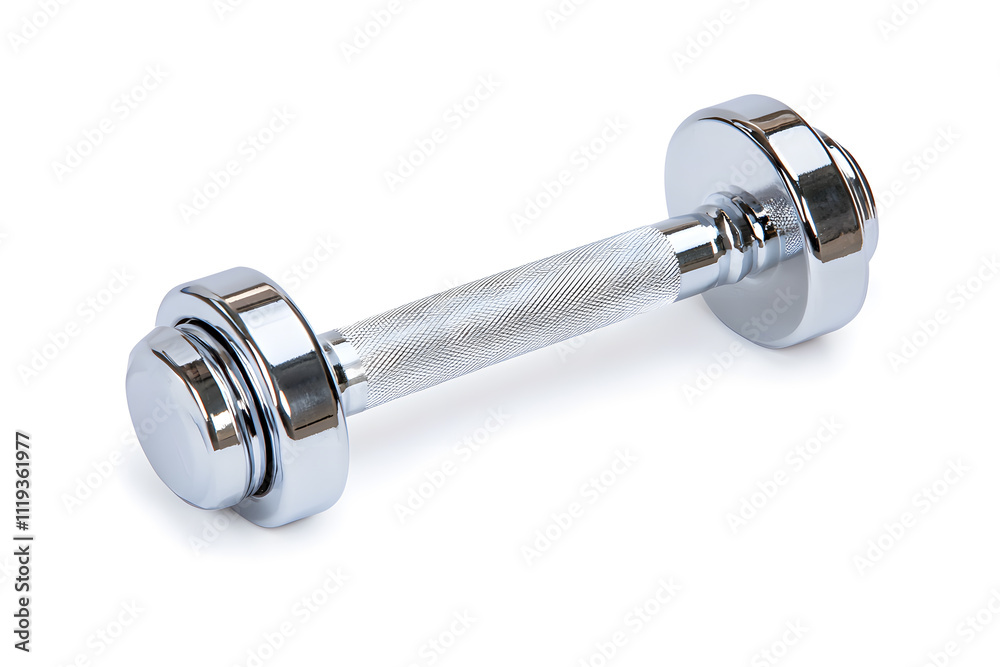 Steel gym dumbbell isolated on white background Steel gym dumbbell isolated on white background