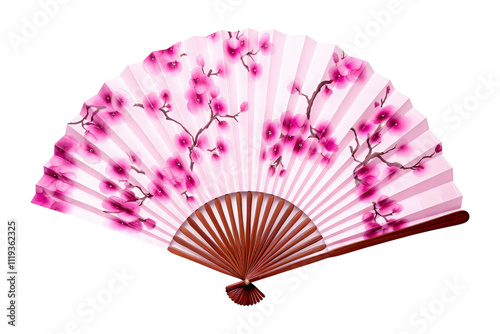 flowers fan design isolated on white photo