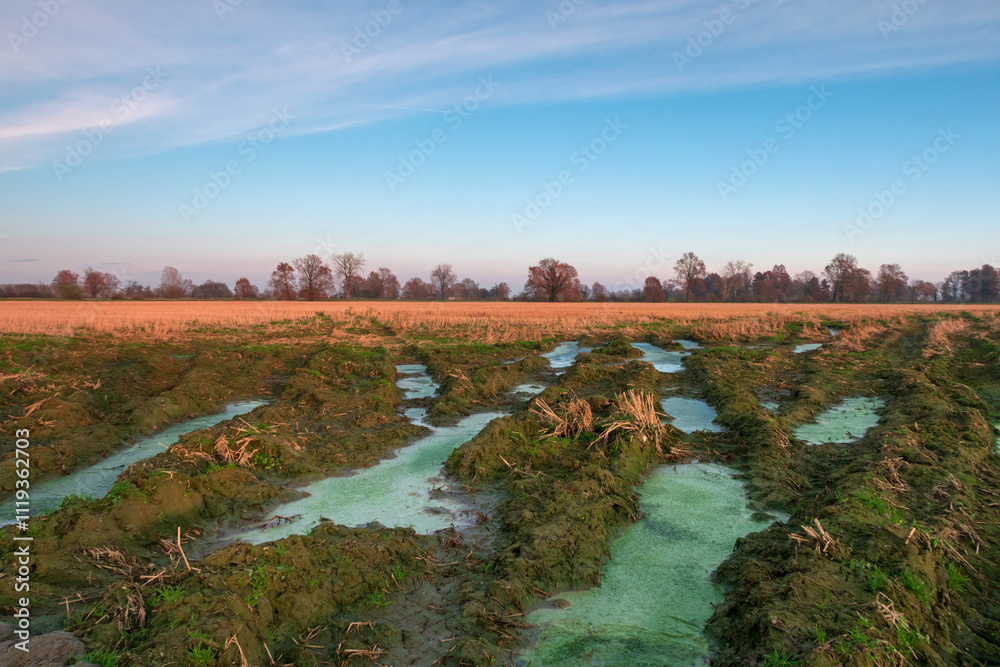 Po Valley fields field landscape panorama