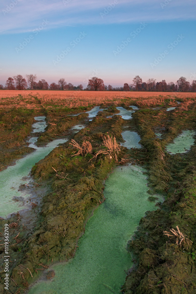 Po Valley fields field landscape panorama
