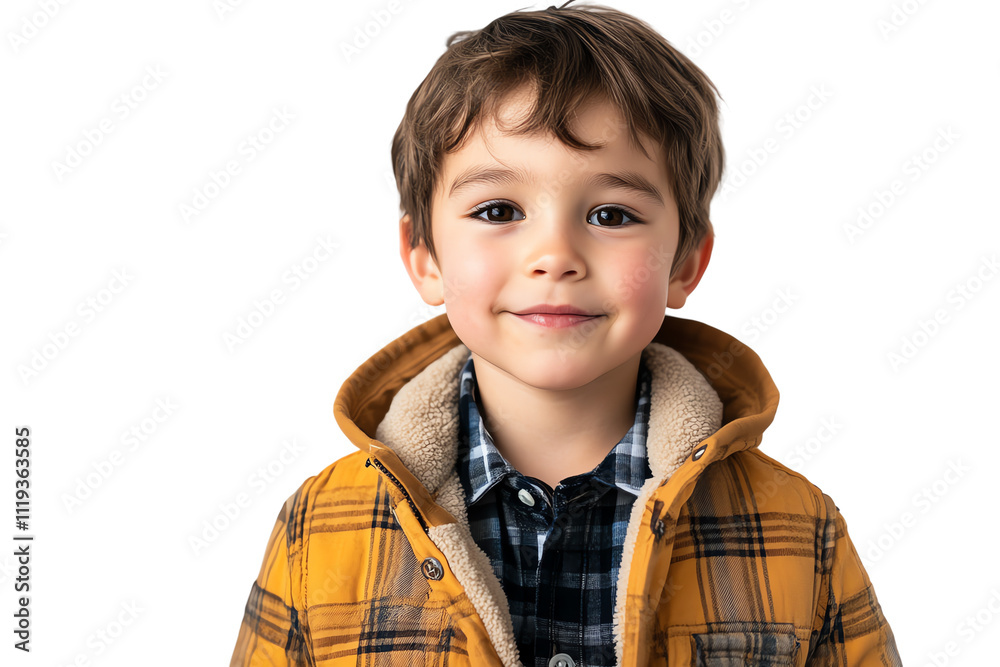 A cheerful young boy with a bright smile wearing a stylish yellow jacket. Perfect for family, childhood, and joyful moments. A cheerful young boy with a bright smile wearing a stylish yellow jacket. Perfect for family, childhood, and joyful moments.