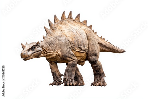 Stegosaurus dinosaur, triassic period, mesozoic era, cretaceous period, jurassic period, isolated on white background