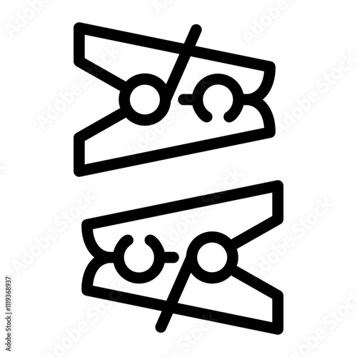 clothespin Line Icon