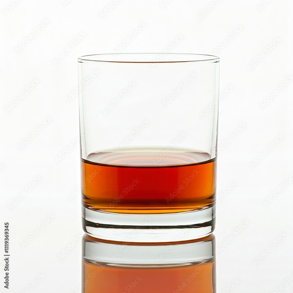 glass of whiskey on a white background glass of whiskey on a white background