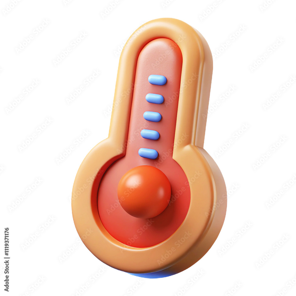Kitchen thermometer 3d cartoon style illustration Kitchen thermometer 3d cartoon style illustration