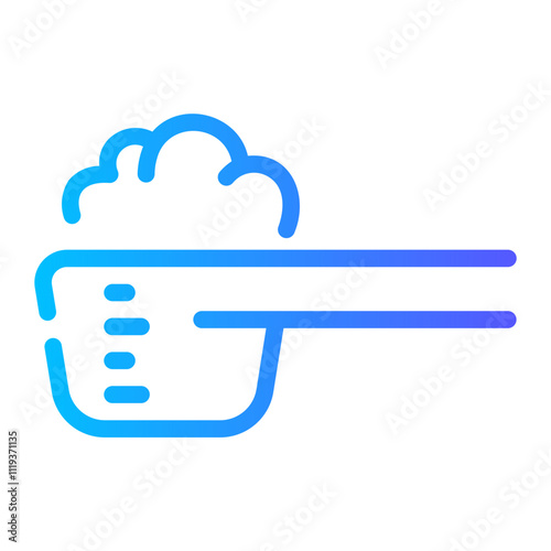 measuring spoon Line Gradient Icon
