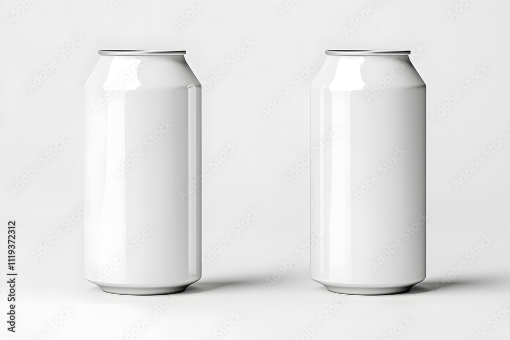 3d Aluminum white can mock up isolated on white background 3d Aluminum white can mock up isolated on white background