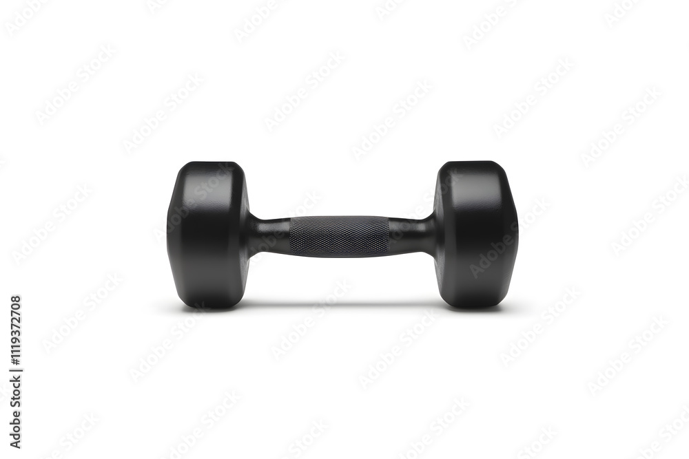 Steel black gym dumbbell isolated on white background Steel black gym dumbbell isolated on white background