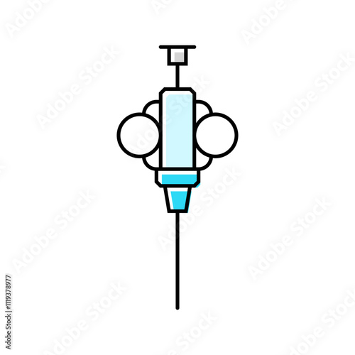 biopsy cancer treatment color icon vector. biopsy cancer treatment sign. isolated symbol illustration