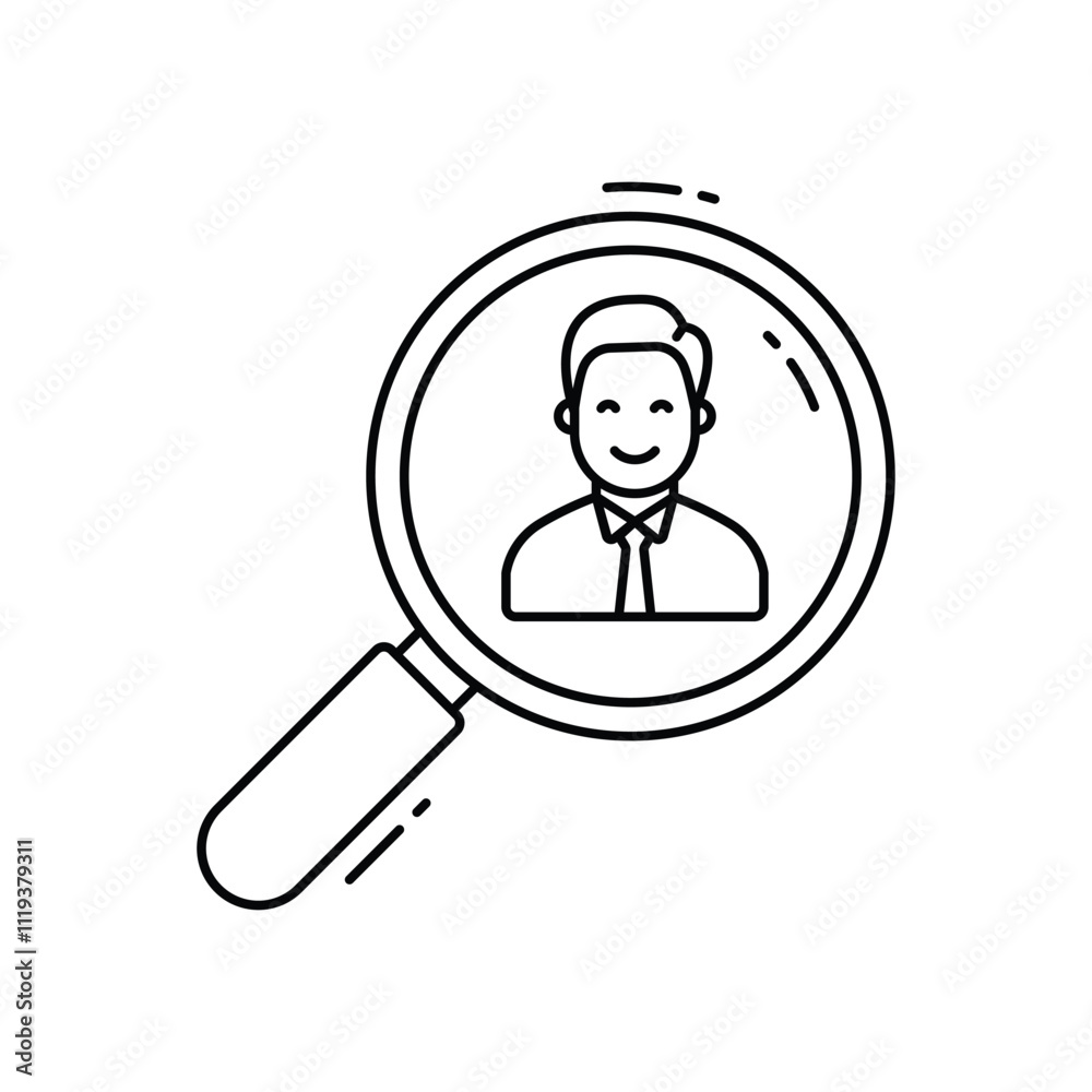 Job seeker vector icon Job seeker vector icon
