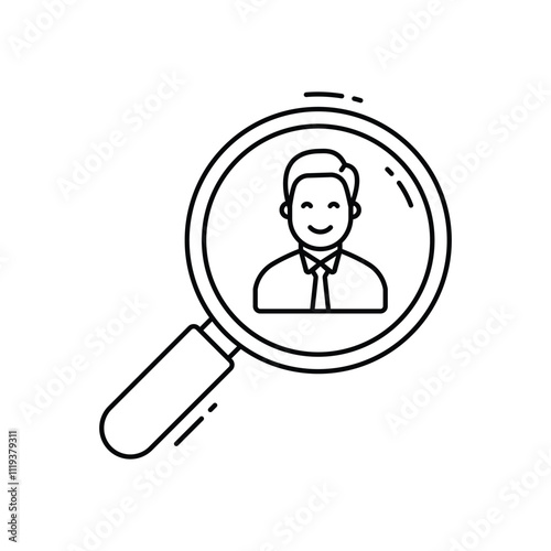 Job seeker vector icon