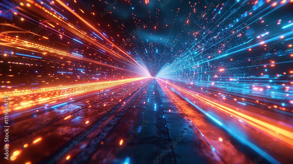 Data connection speed lines generative Ai technology abstract background. Data connection speed lines generative Ai technology abstract background.