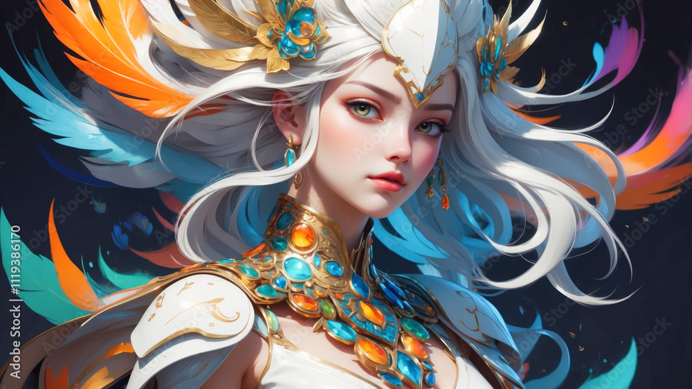 Naklejka premium A fantasy fairy tale princess