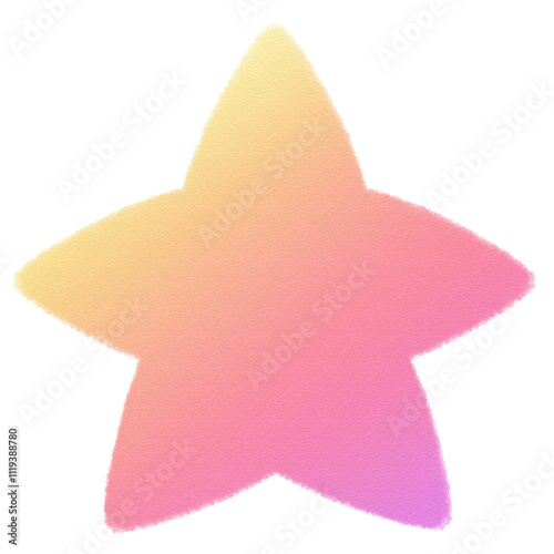 Vaporwave Pink Star Retro style 90s 80s clipart isolated illustration hand drawn