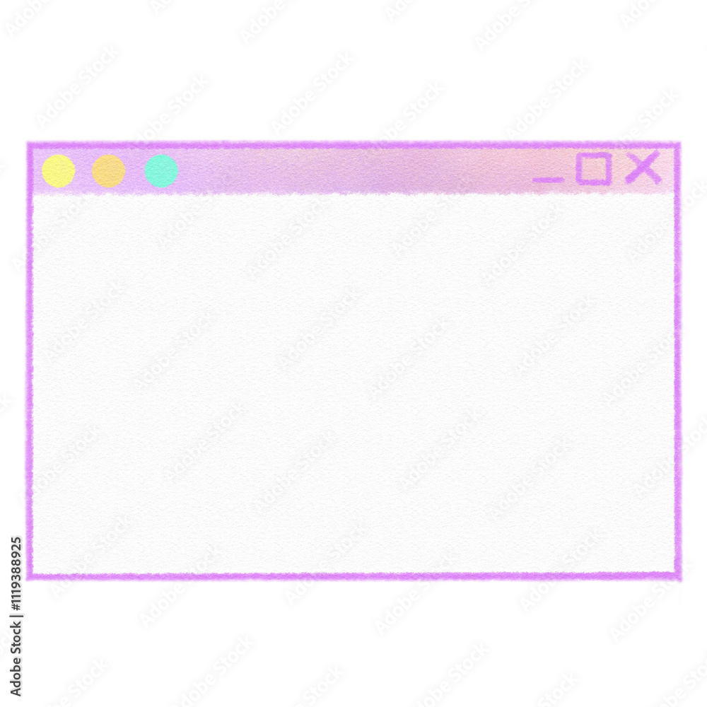 Vaporwave Purple Window on pc with wave images style 90s 80s clipart isolated illustration hand drawn Vaporwave Purple Window on pc with wave images style 90s 80s clipart isolated illustration hand drawn