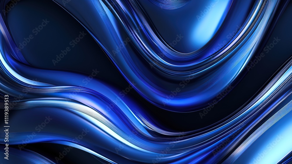 Abstract Blue Swirling Design Abstract Blue Swirling Design