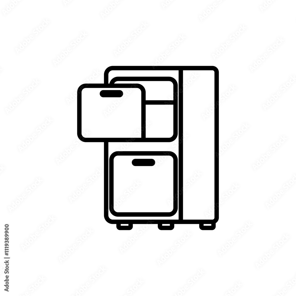archive folder. Cabinet icon, flat style pictogram icon for ui or ux mobile app, vector illustration logo symbol design sign, isolated on white archive folder. Cabinet icon, flat style pictogram icon for ui or ux mobile app, vector illustration logo symbol design sign, isolated on white