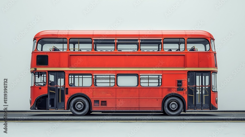 Isolated doubledecker bus white background Isolated doubledecker bus white background