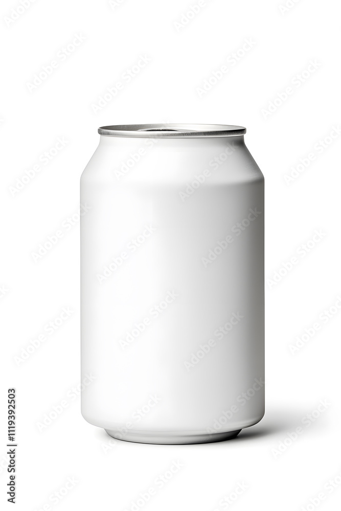Aluminum white can mockup 500 ml, isolated on white background 