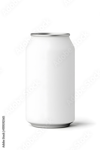 Aluminum white can mockup 500 ml, isolated on white background 