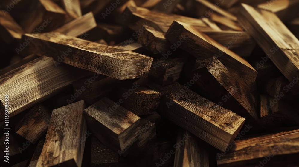 Rustic wooden planks in warm light creating a cozy and natural atmosphere Rustic wooden planks in warm light creating a cozy and natural atmosphere