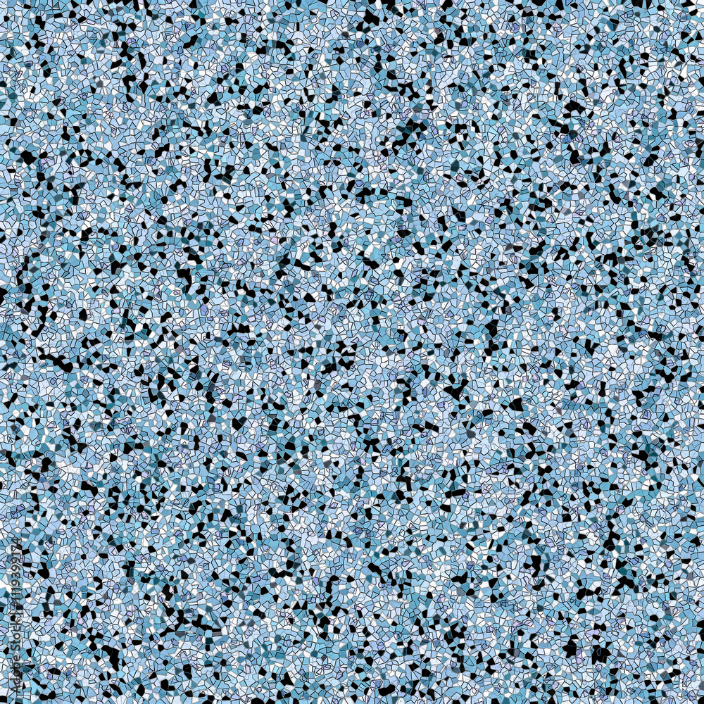 pattern of crystallized jumbled elements in blue, black and white. mosaic pattern pattern of crystallized jumbled elements in blue, black and white. mosaic pattern