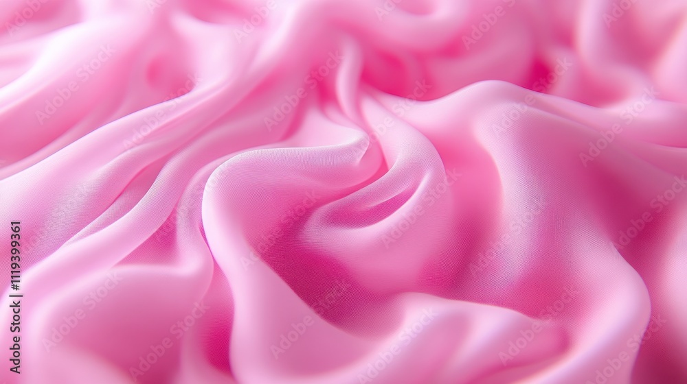 Obraz premium Abstract pink fabric texture with soft waves and folds.
