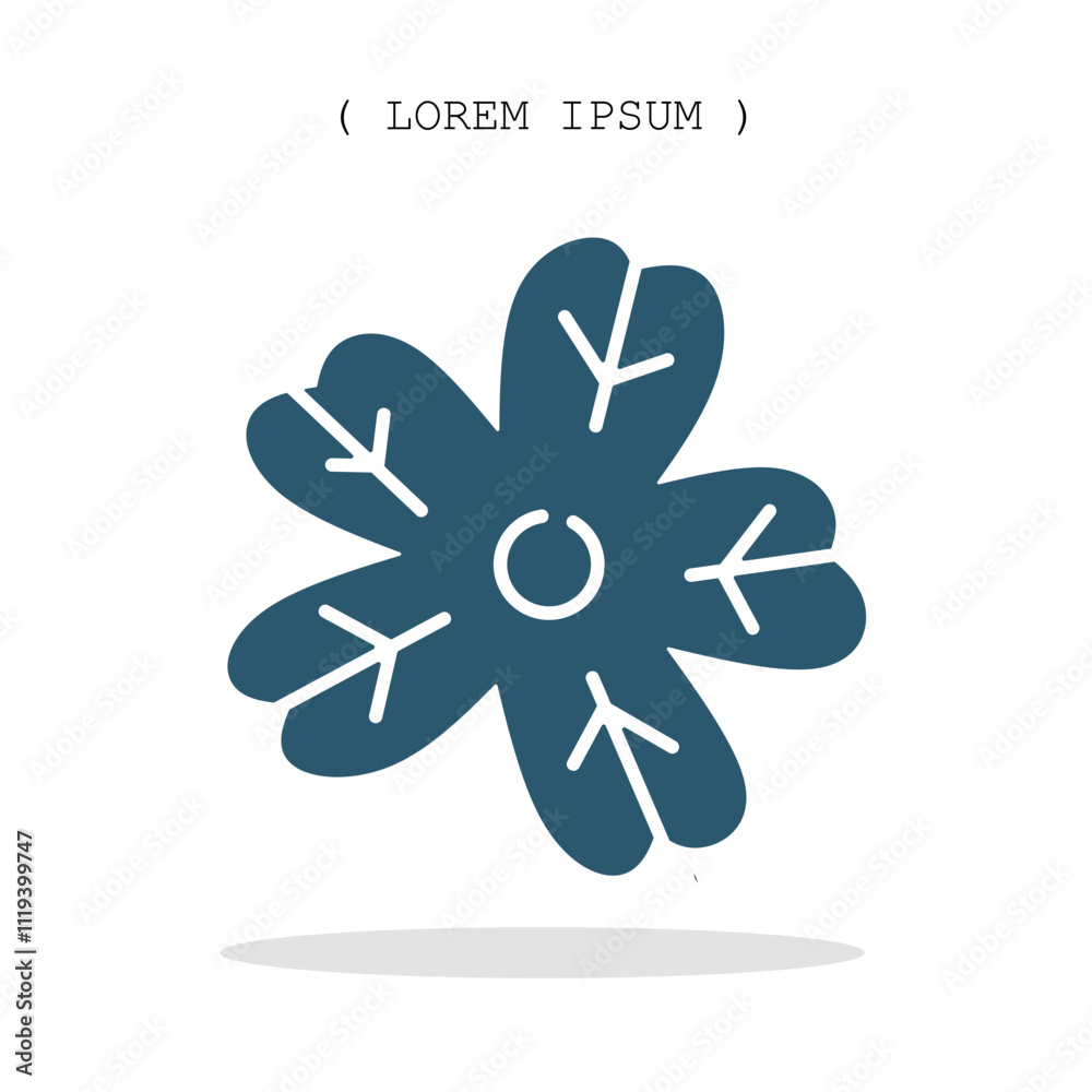 Vector symbol. Flower icon illustration. Stock vector symbol illustration design.
