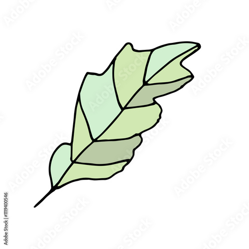 A single leaf. Digital illustration. Design of covers, postcards, invitations, things