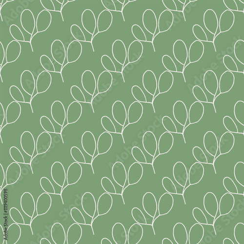 Vector seamless pattern with flowers. Botanical seamless pattern 