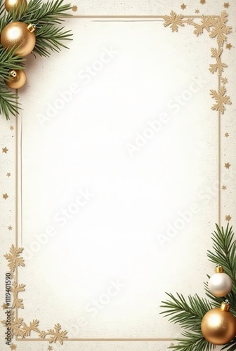 New Year's Eve greeting card. Minimalist and sophisticated New Year's Eve design with gold accents and empty space photo