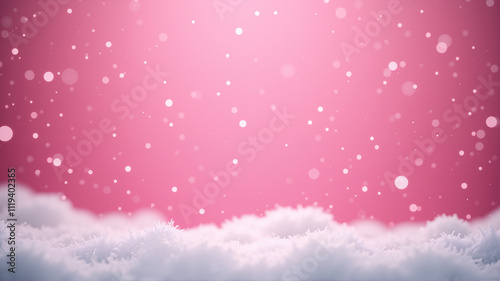 christmas background with snowflakes. AI generated.