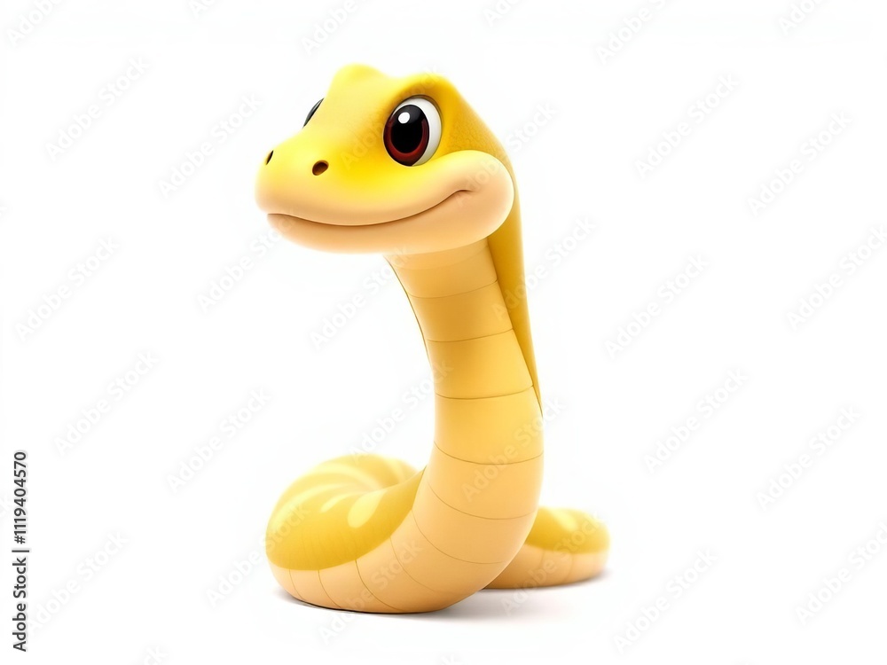 Fototapeta premium A cute snake with a big smile on its face