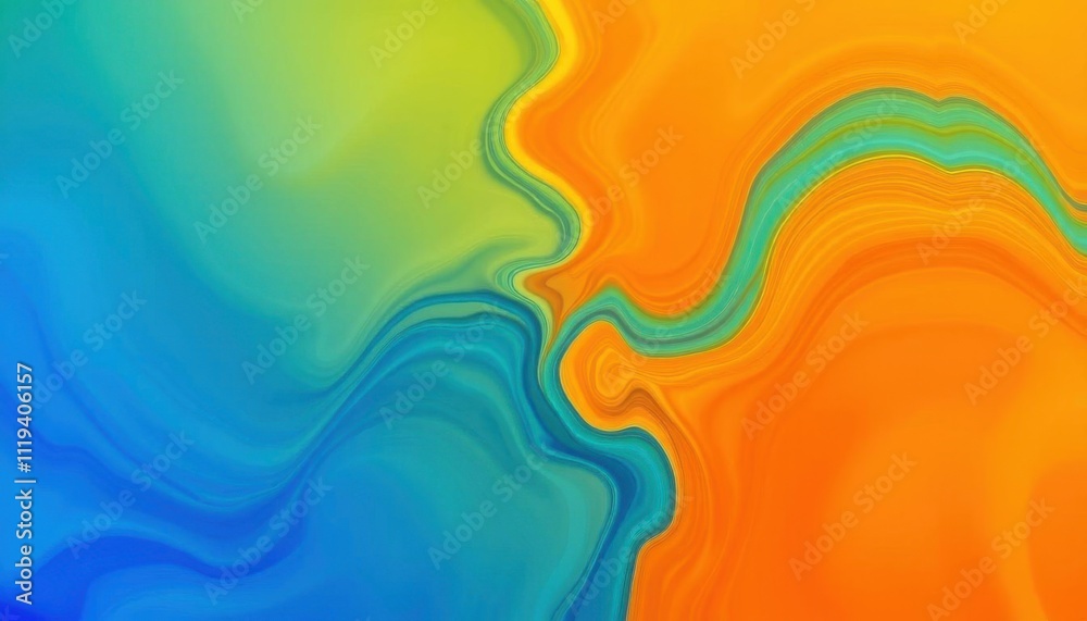 a close up of a colorful liquid painting with a blue and yellow background a close up of a colorful liquid painting with a blue and yellow background