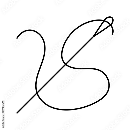 sewing needle dressmaking fashion color icon vector. sewing needle dressmaking fashion sign. isolated symbol illustration