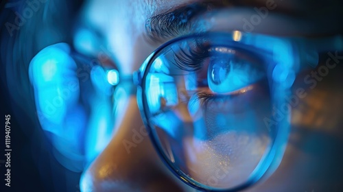 Close-up view of person reading website privacy policy before submitting personal details, demonstrating the importance of understanding how personal data is collected and protected. photo