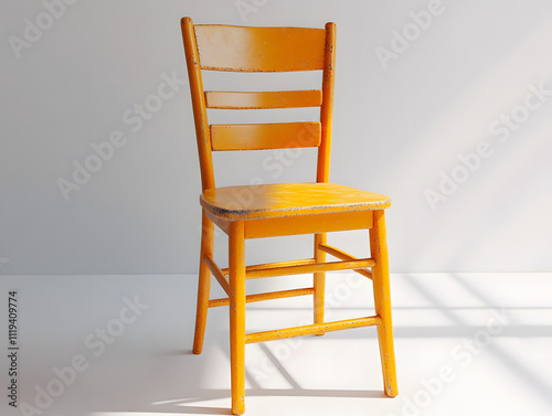 wooden chair isolated on white