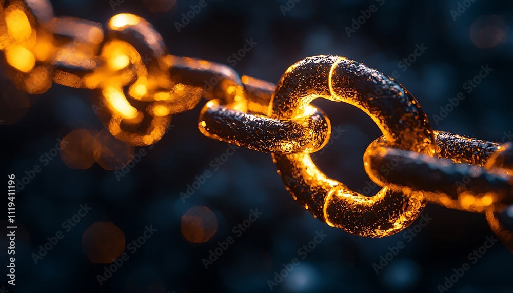 chain on black yellow closeup unity chain on black yellow closeup unity
