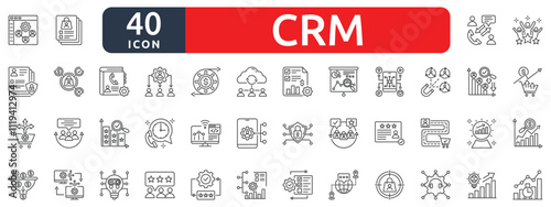 CRM icon set