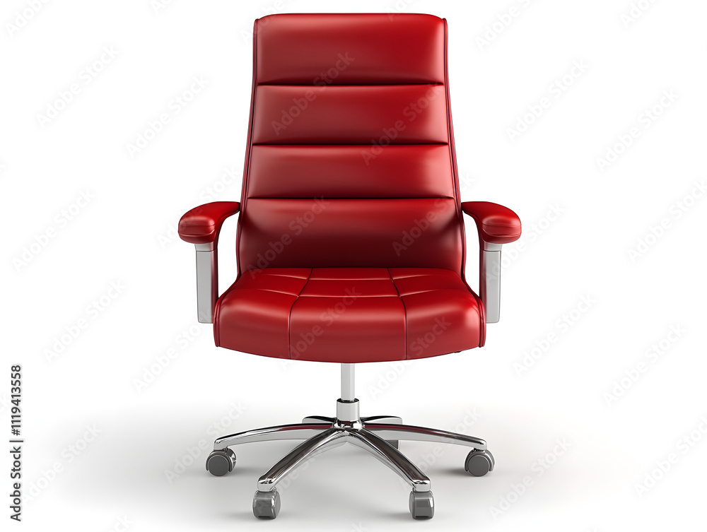 red office armchair