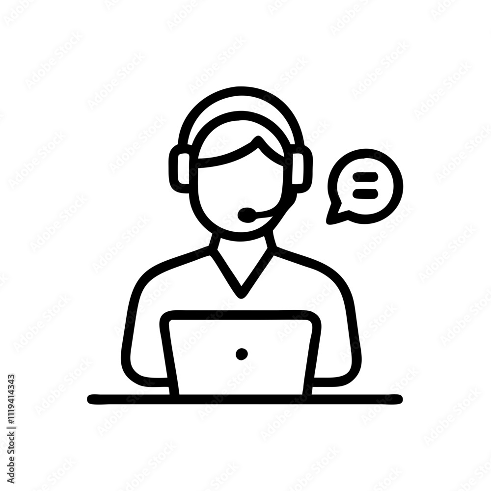 Help Desk Icon for Customer Support, Service Assistance, and Technical Support Help Desk Icon for Customer Support, Service Assistance, and Technical Support