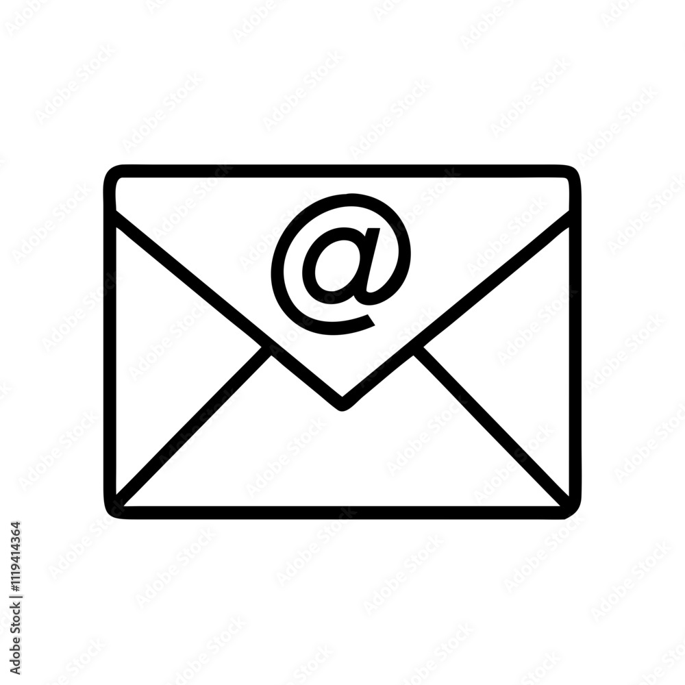 Email Address Icon for Communication, Contact, and Digital Correspondence Email Address Icon for Communication, Contact, and Digital Correspondence