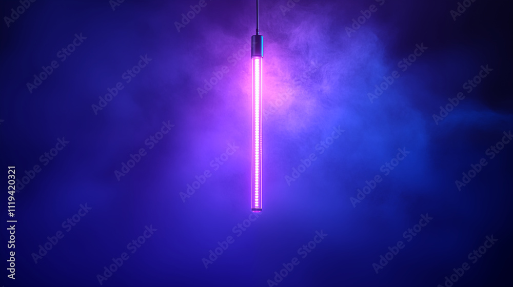 Vibrant Neon Light Surrounded By Mystical Blue And Purple Smoke Vibrant Neon Light Surrounded By Mystical Blue And Purple Smoke